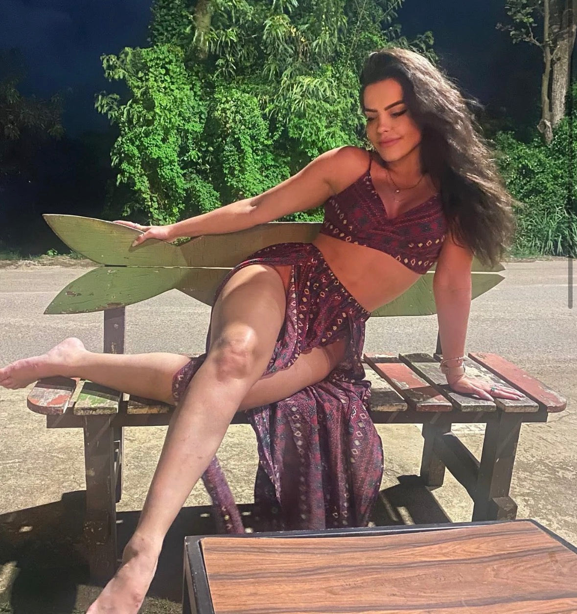 Purple 2 pc set swimwear for women