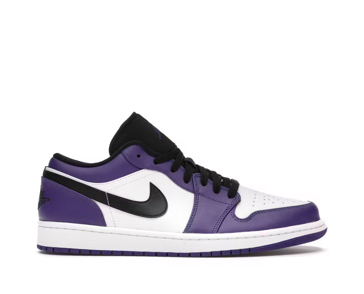 Jordan 1 low court purple white