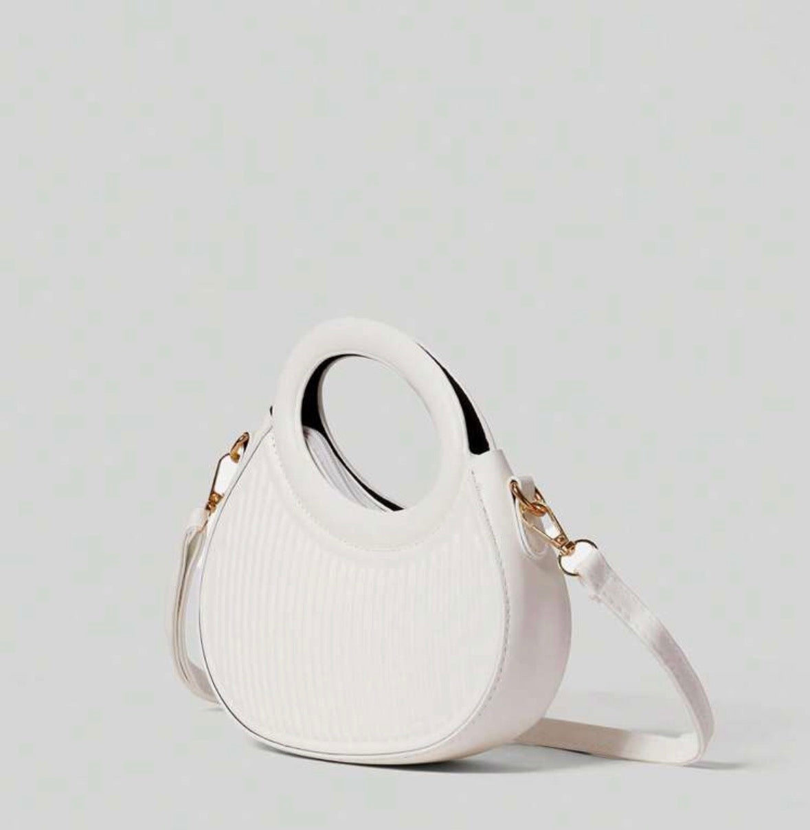 White cute elegant handbag shoulder bag for women
