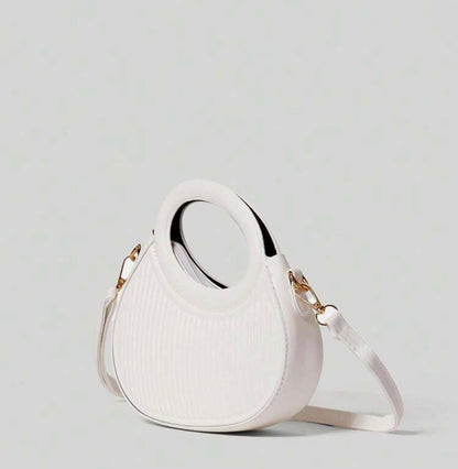White cute elegant handbag shoulder bag for women
