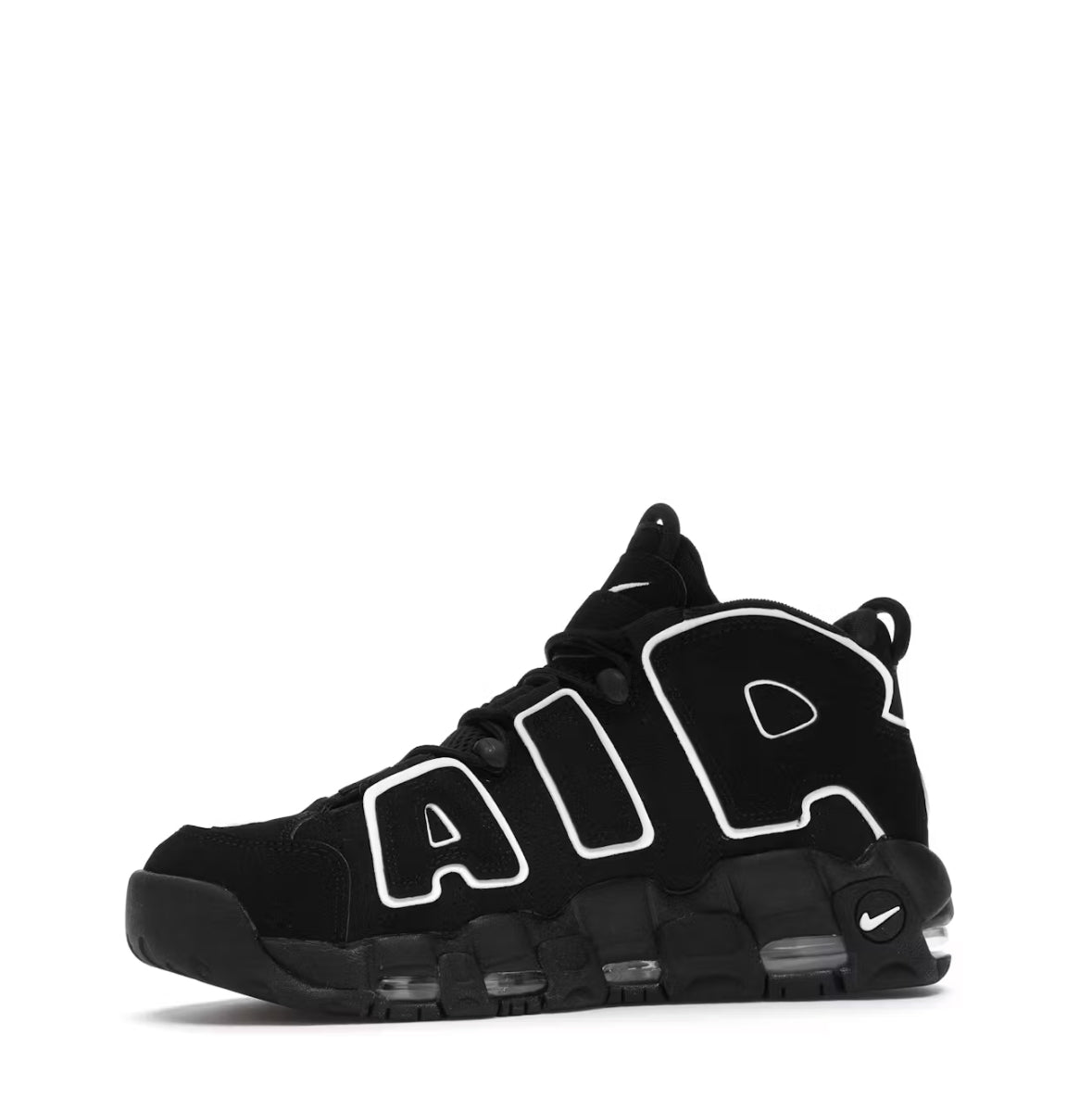 Nike air more uptempo black white