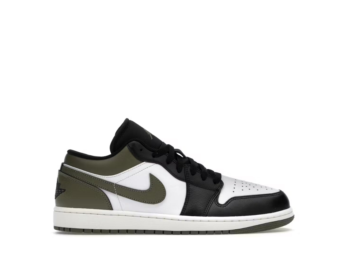 Jordan 1 low black toe medium Olive